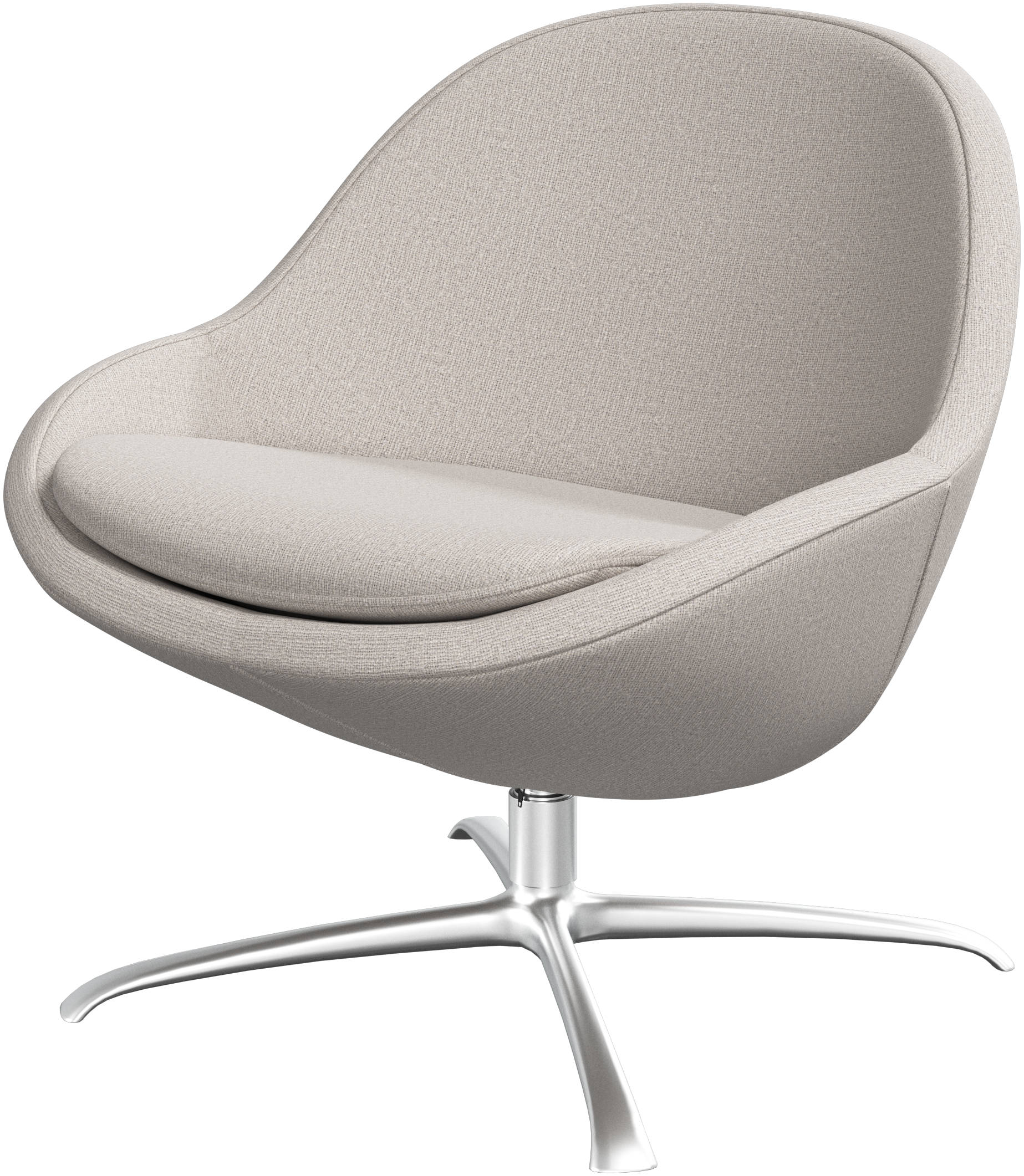 BoConcept Veneto armchair with swivel function - aluminum / beige
